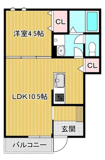 シティハイツヤマフジII【1階】の間取り
