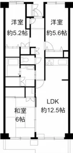 小手指ハイツB棟【3階】の間取り