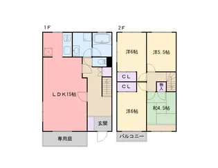 メイプルシィ池田 E棟【1階】の間取り