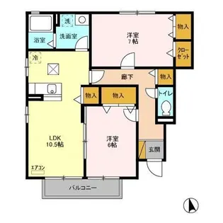 メルシーモア【1階】の間取り