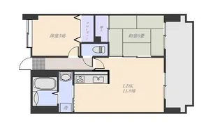 クオリティパレス八幡【10階】の間取り