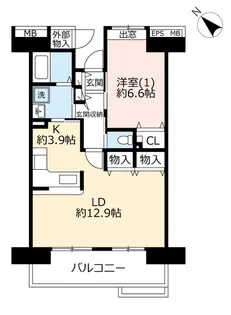 URコンフォール鶴瀬【4階】の間取り