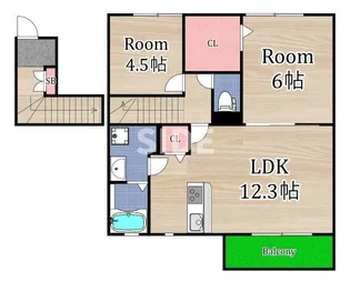 ティアラI【2階】の間取り