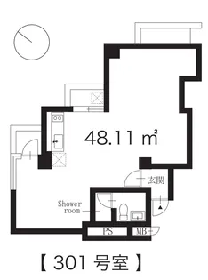 第20スカイビル【3階】の間取り