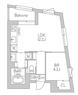 GRANDUO世田谷17【3階】の間取り