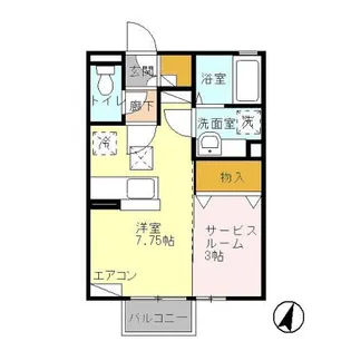 メディアスヴィル 弐番館【1階】の間取り