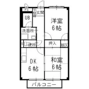 メゾンサンシャイン【1階】の間取り