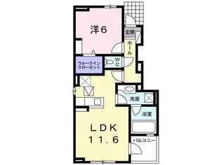 アイリスE【1階】の間取り