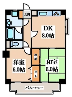 プロスパー1東大阪【5階】の間取り