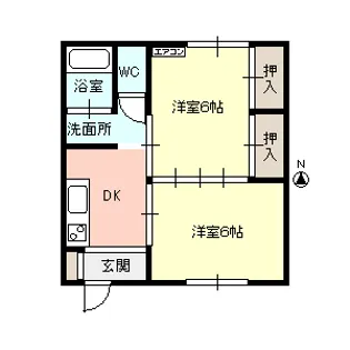 コーポ・ラ・マンサーナB【1階】の間取り