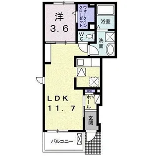 セイバリー【1階】の間取り