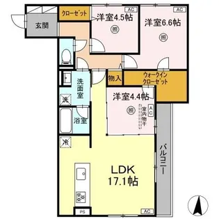クインス ベル【2階】の間取り