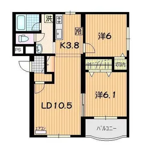 ピュアライフ堤【2階】の間取り