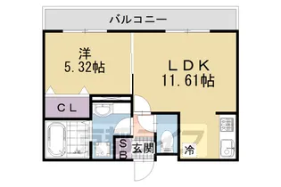 エクセディI【1階】の間取り