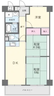 リブラン新北野【1階】の間取り