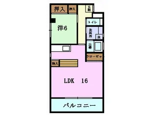 サンリーフ玉川【2階】の間取り