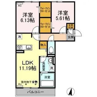 FOREST HILLS A棟【3階】の間取り
