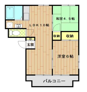 コーポ白樺館A棟【2階】の間取り