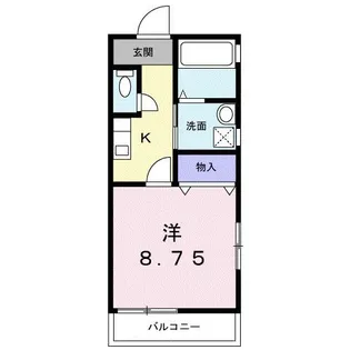 アップタウン五番館【1階】の間取り