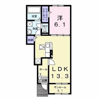 レジデンス フジ B【1階】の間取り