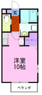 メゾン・ド・サンシャインIII【1階】の間取り
