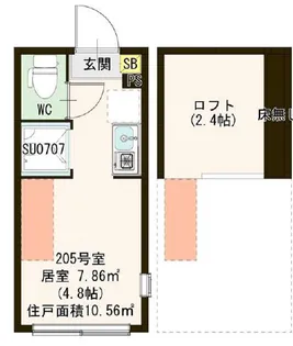 nano comfort 杉並【2階】の間取り