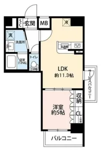 プレール・ドゥーク蔵前II【13階】の間取り