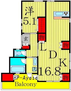 ウェルス【1階】の間取り