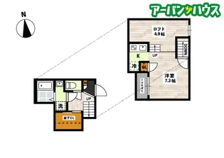 ADC東岡山ミモザ【1階】の間取り