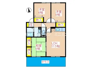 セジュール雅【1階】の間取り