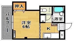 メゾンキャンパスII【1階】の間取り