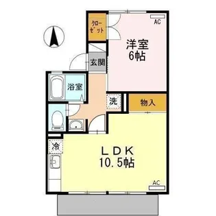 セジュールエーデルワイス B【1階】の間取り
