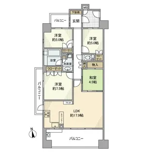 メイツ金山正木公園【12階】の間取り