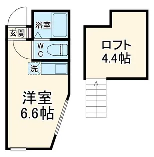 ユナイト石川町スウィートバレンタイン【2階】の間取り