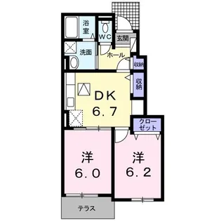 エヴェリーナ I【1階】の間取り
