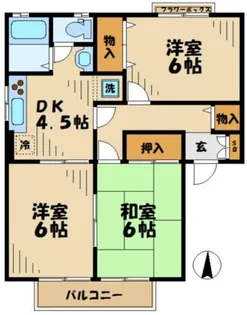 ヴィラ栗本A号棟【2階】の間取り