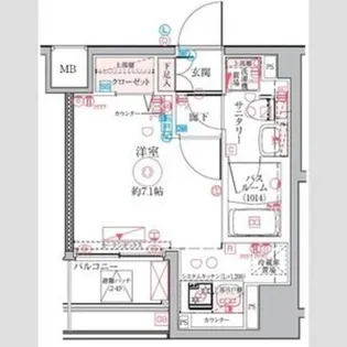 クレヴィスタ四ツ木【4階】の間取り