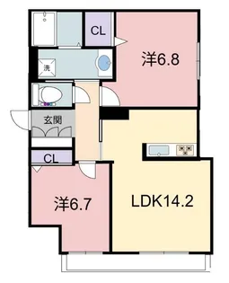 シャーメゾンRAC中沢【1階】の間取り