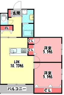 クレール新森【2階】の間取り