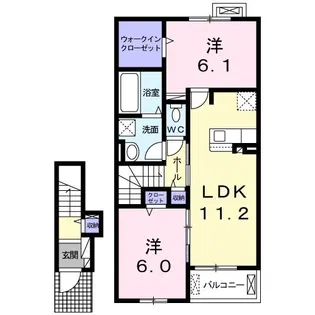 フルゥ【2階】の間取り