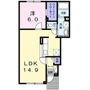 ブルーハイツ 5・3【1階】の間取り