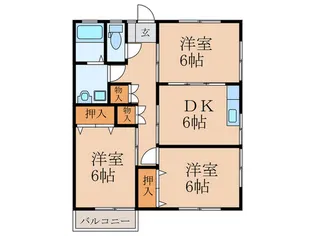 栄壮コーポB棟【2階】の間取り