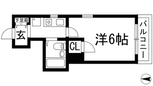 ベヌスタ西宮【3階】の間取り