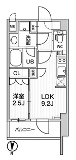 シーズンフラッツ押上テラス【3階】の間取り