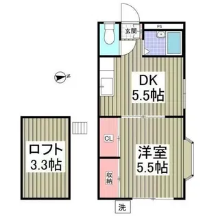 リブレス春日部2【1階】の間取り