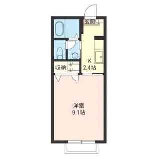 フルール古山B【1階】の間取り
