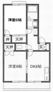 2DKの間取り画像