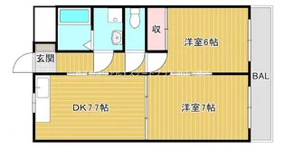ヴィラフローレンス【6階】の間取り
