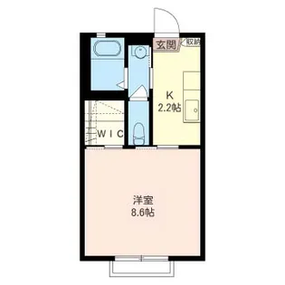 グランシード若木【1階】の間取り