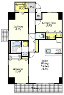 Address(アドレス)一之江【6階】の間取り